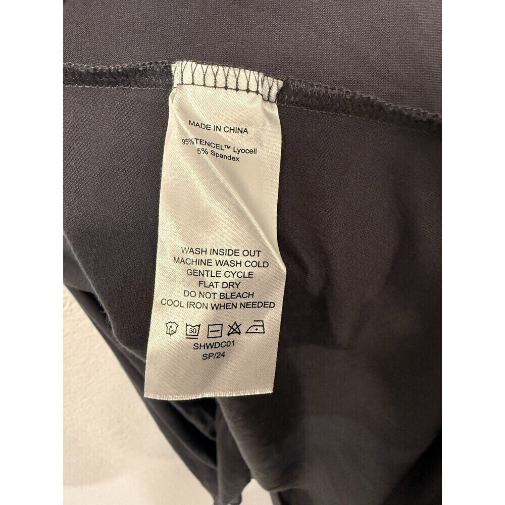 Quince Women’s Dress Tencel Jersey Side Tie Midi Large Carbon Grey - Picture 8 of 8